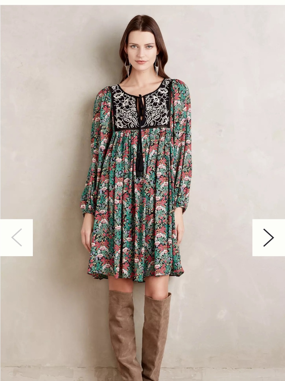 Anthropologie Ottava Peasant Mini Dress
